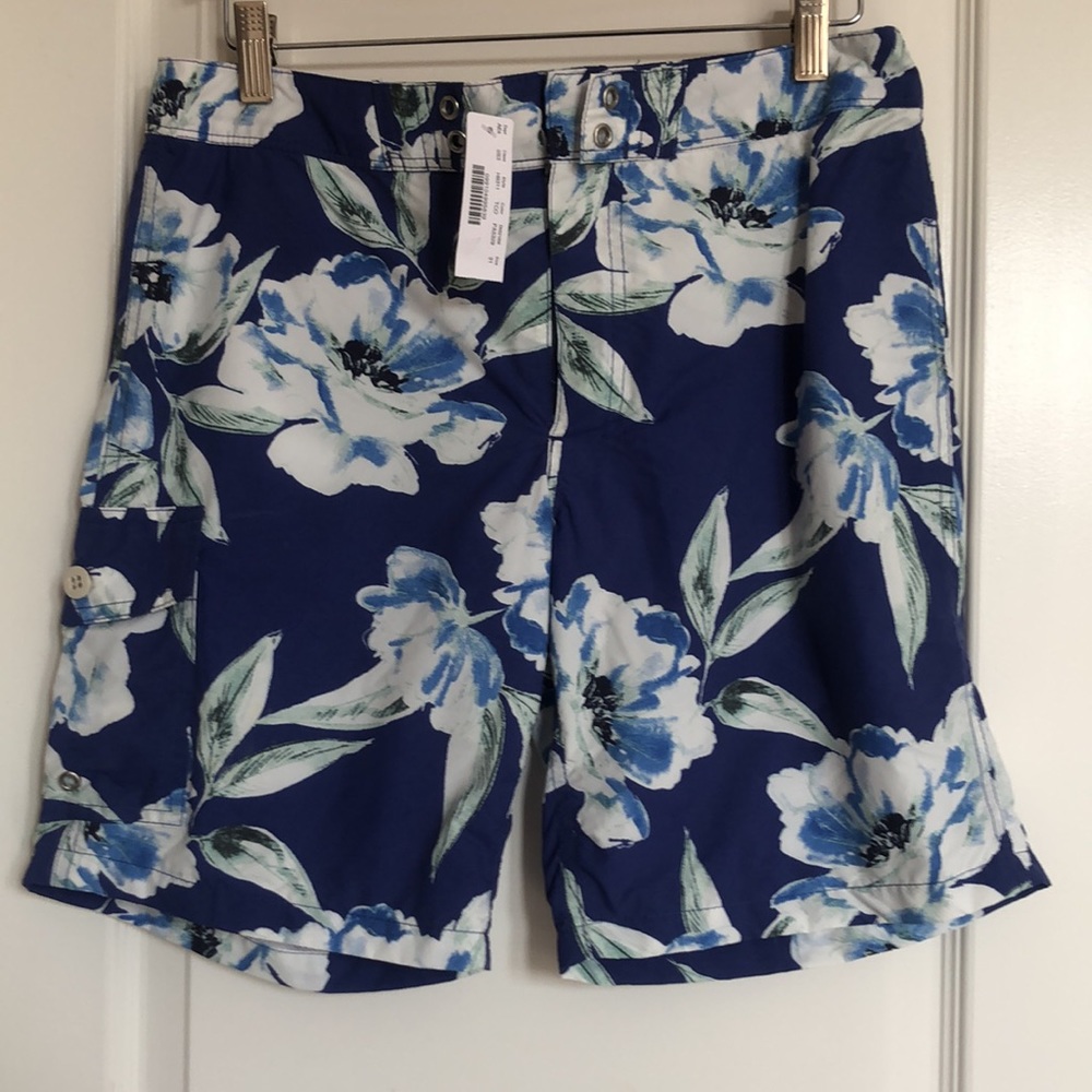 J. Crew Mens Floral Board Short Size 31 Blue